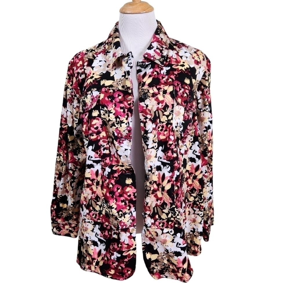 CJ Banks Floral Jackets Button Up, sz 2X